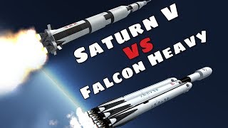 Apollo Saturn V vs the SpaceX Falcon Heavy [upl. by Aleta]