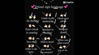 Friendzz sighn Language [upl. by Ydnyc]