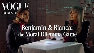 Bianca and Benjamin Ingrosso Take On Our Moral Dilemma Game  Vogue Scandinavia Cover Stars [upl. by Yddor]