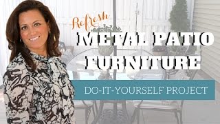 DIY  Refresh Your Metal Patio Furniture Set with Spray Paint [upl. by Chamberlin]