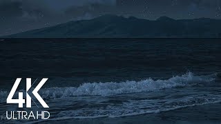 8 HOURS Tropical Beach at Night  4K UHD  Relaxing Waves Sounds for Sleep [upl. by Leizo598]