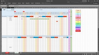 Excel Schichtplan erstellen Monatsübersicht aus Jahresplan [upl. by Eded]