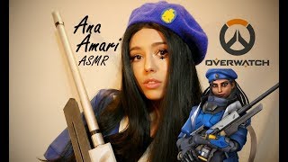 ASMR Overwatch with young Ana Amari  fixing you whispering bandaging hair combing sounds [upl. by Ohare]