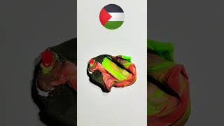 Flag of Palestine Red an Green color mixed shorts colormixing satisfyingart asmart [upl. by Proudman]