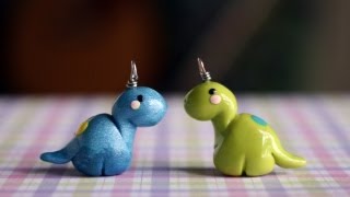 Tutorial Dinosaur polymer clay charm [upl. by Larson]