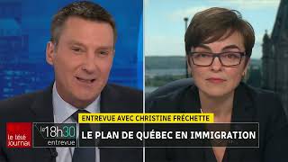 Plan en immigration  entrevue avec Christine Fréchette [upl. by Iramat]