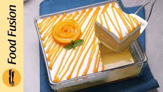 Mango Tres LechesThree Milk Cake Recipe by Food Fusion [upl. by Monreal]