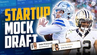 Dynasty Superflex Startup Mock Draft 2024 Fantasy Football [upl. by Llarret110]