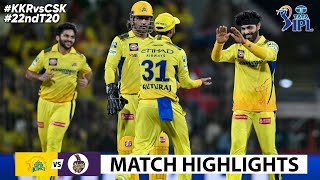 CSK vs KKR 22nd Match IPL 2024 Highlights  IPL Highlights 2024  CSK vs KKR highlights today [upl. by Nekcerb587]