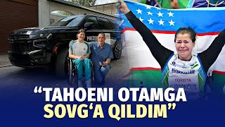 Paralimpiya bahslari qo‘shaloq medal sohibasi Nurxon Qurbonova uyidan reportaj [upl. by Aisorbma]