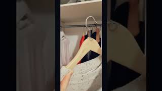 Practical method for clothes hangers save space Shorts clothes lifehacks savespace [upl. by Demahum]