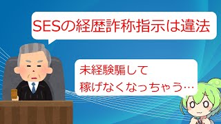 『朗報』SESの経歴詐称指示が違法な業務命令と認められる【VOICEVOX】【SES】【プログラマ】【エンジニア】 [upl. by Ytsirc]