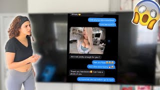 SCREEN MIRRORING MY CHEATING TEXT MESSAGES PRANK ON GIRLFRIEND GETS HEATED [upl. by Tanitansy84]