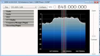 848 MHz radio frequency emissions from a Motorola Razr V3 flip phone [upl. by Eleonore]