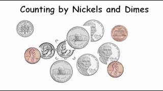 AdaptedMind Math  Counting by Nickels and Dimes Lesson [upl. by Eytteb]