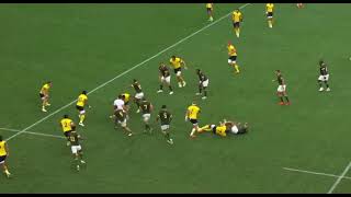 DAMIAN WILLEMSE MASSIVE STEP v ROMANIA  RUGBY WORLD CUP 2023 [upl. by Shanley568]