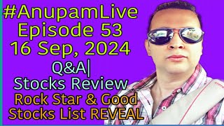 Anupam Tripathi Finance is live EPISODE 53 QampA STOCKS REVIEW anupamtripathifinance anupamlive [upl. by Vitus]