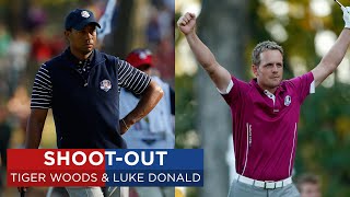 Tiger Woods Calls Luke Donald Answers  2012 Ryder Cup [upl. by Beckett548]