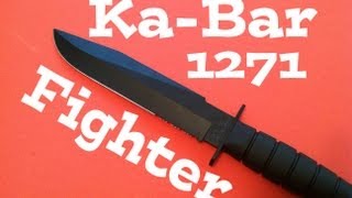 KaBar 1271 Fighter Knife Review [upl. by Nylatsyrk]