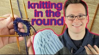 How to Knit in the Round Knitting in the Round on DoublePointed Needles [upl. by Weisbart]