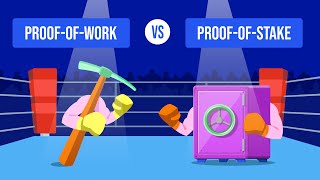 Proof of Work vs Proof Stake  Whats The Difference  PoW and PoS Explained With Animations [upl. by Atirehgram]