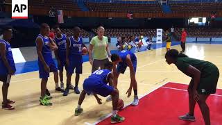 Siena Basketball Staff and Team Teaching Hoops in Cuba [upl. by Montana397]