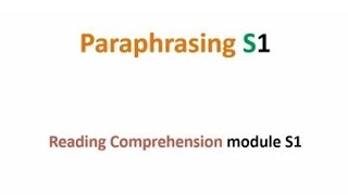 Paraphrasing S1 Techniques of Paraphrasing  استراتيجيات إعادة صياغة النصوص بطريقة احترافية و سهلة [upl. by Brucie]