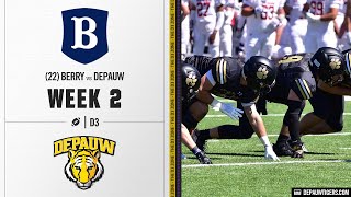 22 Berry vs Depauw Highlights  D3 College Football 2024 [upl. by Narton142]