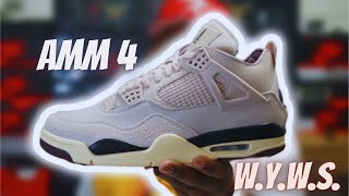 A Ma Maniere Jordan 4 quotWYWSquot Unboxing amp Review CRAZY IN HAND [upl. by Pearson]