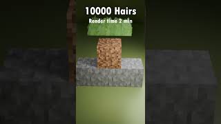 Hair simulation ⛏️ test ✨minecraft shorts blender3d [upl. by Ainiger]