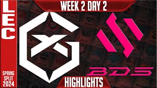 GX vs BDS Highlights  LEC Spring 2024 W2D2  GiantX vs Team BDS [upl. by Miru]