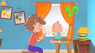 Counting Song for Babies and Toddlers  0 5 10 slow by ELF Learning [upl. by Dressel]