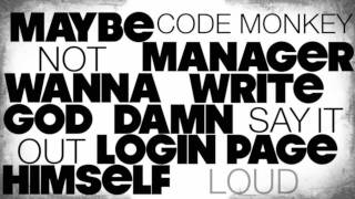 Code Monkey Jonathan Coulton Lyrics Kinetic Typography [upl. by Ahsinrev75]