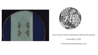 How to start a Torchon bobbin lace bookmark with Torchon ground [upl. by Pincince]