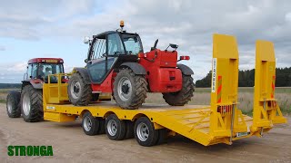 Stronga LowLoada LL800  Transporting a Manitou Telehandler [upl. by Dickie]