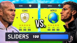 ICON vs WORLD with ALL Sliders at 100 🤣 [upl. by Kwok]