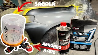 Aeropro A610 and Sagola DPC system spraying Finish 1 clear [upl. by Dareece607]