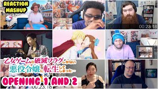 Otome Game no Hametsu Flag  Hamefura  Opening 1 amp 2  Reaction Mashup [upl. by Yearwood777]