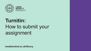 Turnitin How to submit your assignment [upl. by Evadne]