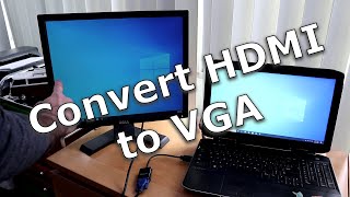 HDMI to VGA adapter to connect a new PC to an old monitor  hdmi to vga converter [upl. by Nnazil706]