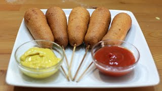 How to Make Corn Dogs  Easy Homemade Corn Dog Recipe [upl. by Umeh]