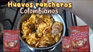 Cómo hacer HUEVOS RANCHEROS COLOMBIANOS mi VERSIÓN CON TOSTACOS [upl. by Gratiana]