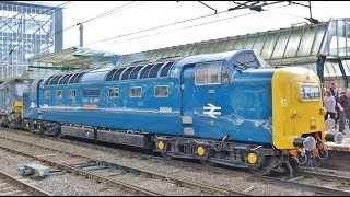 Carlisle Station  D9009 Alycidon with The Deltic Deviator HST Divert and more 29th Sept 2018 [upl. by Elsey]