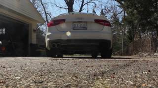 2013 B85 S4  AWE Tuning Track Exhaust w Stock Downpipes vs OE [upl. by Lecram]