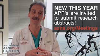 2025 AANS Annual Meeting  Advanced Practitioners APPs Abstract Submission [upl. by Bonny]