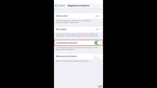 Tutorial COME ATTIVARE LA LUMINOSITA AUTOMATICA SU IOS 11 APPLE IPHONE E IPAD [upl. by Aihppa]