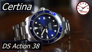 Certina DS Action Diver 38mm  Good Things Come in Small Packages certina watchreview [upl. by Yelrebma491]