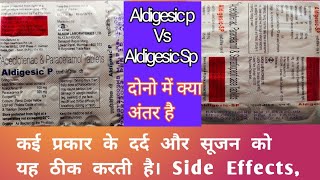 AldigesicSP Tablet BenefitsDosageSide Effects Aceclofenac Paracetamol Serratiopeptidase [upl. by Ernesto]