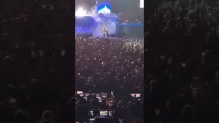 IRON MAIDEN’s JANICK GERS Accidentally Throws Guitar At The Crowd During Concert At Kia Forum [upl. by Ilzel903]