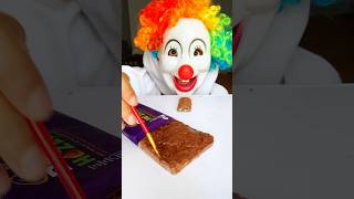 Clowns GENIUS CHOCOLATE FOOD HACK 🍫😱👻shorts funny comedy ytshorts tiktok viral food [upl. by Nored615]